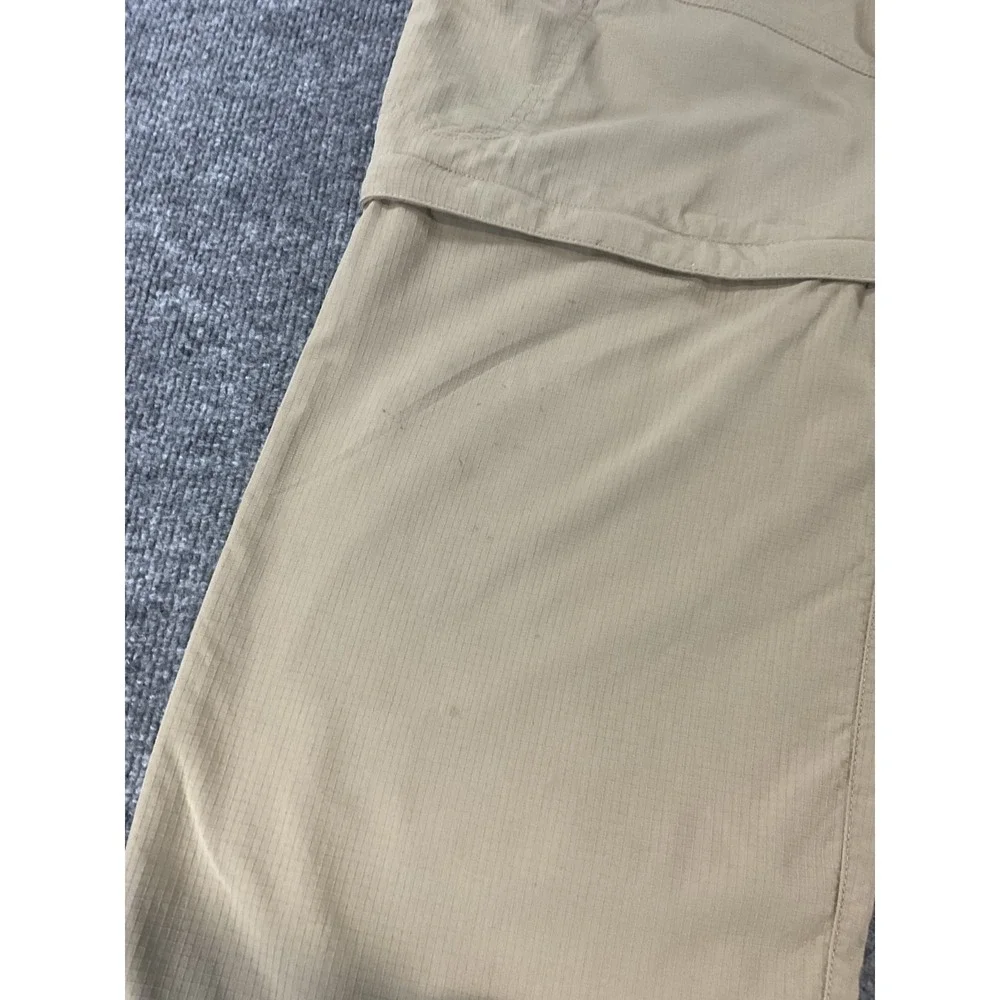 Under Armour Convertible Pants 38x32 Tan Khaki Zip Off Hiking Cargo Lightweight
